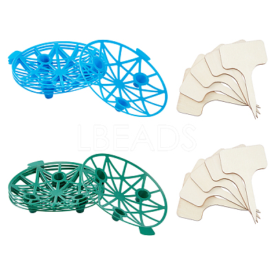 8Pcs 2 Colors Round Plastic Bracket DIY-GA0002-24-1