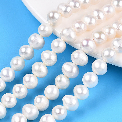 Natural Cultured Freshwater Pearl Beads Strands PEAR-N013-08F-1