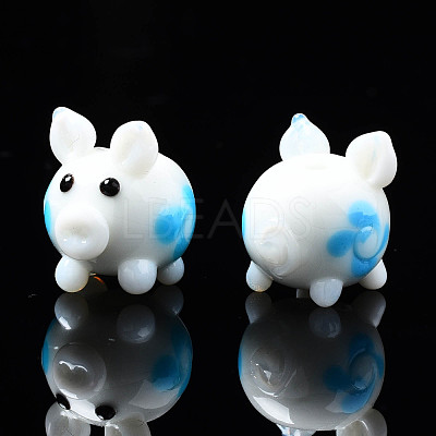 Handmade Bumpy Lampwork Beads Strands LAMP-Q031-015-1