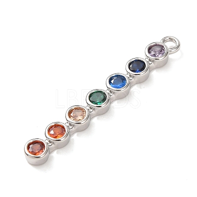 Brass Micro Pave Cubic Zirconia Pendants KK-A295-06C-P-1