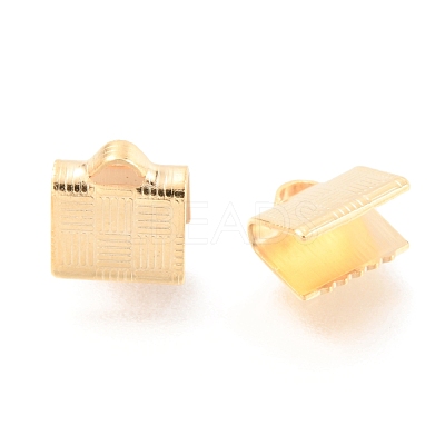 304 Stainless Steel Ribbon Crimp Ends STAS-H151-18G-1