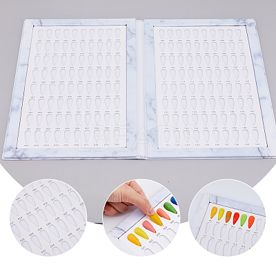 ABS Plastic Nail Art Polish Color Card MRMJ-WH0086-47-1