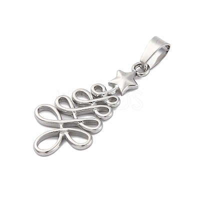 Non-Tarnish 304 Stainless Steel Pendants STAS-P209-45P-1