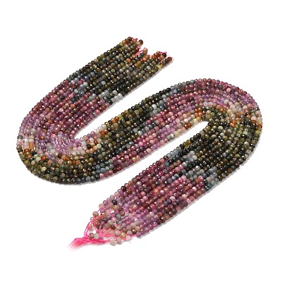 Gradient Color Natural Multicolor Tourmaline Beads Strands G-D110-E02-04-1