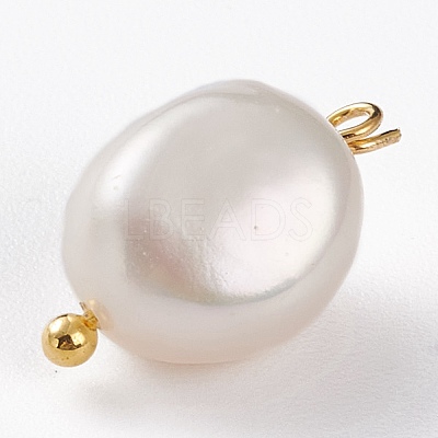 Natural Keshi Pearl Pendants X-PALLOY-JF00594-04-1