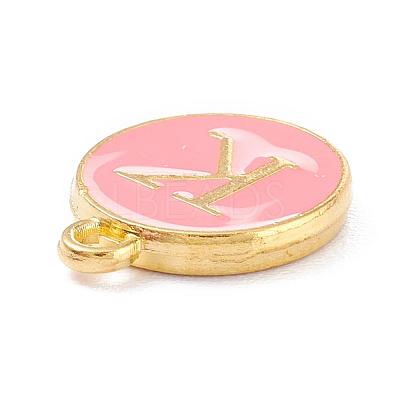 Golden Plated Alloy Enamel Charms X-ENAM-Q437-14K-1