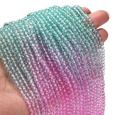 Transparent Painted Glass Beads Strands LS-DGLA-A034-T3mm-A10-1