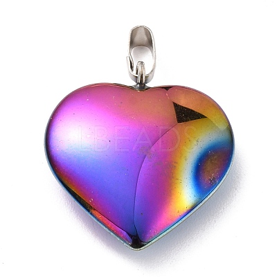 Electroplate Non-magnetic Synthetic Hematite Pendants G-I315-01B-1