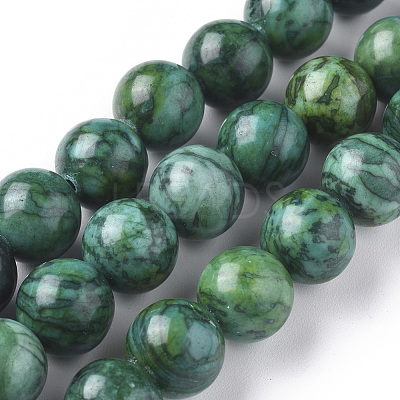 Natural Map Stone Picasso Jasper Beads Strands G-F668-29-10mm-1