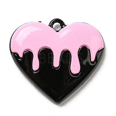 Spray Painted Alloy Pendants PALLOY-Z015-03EB-1