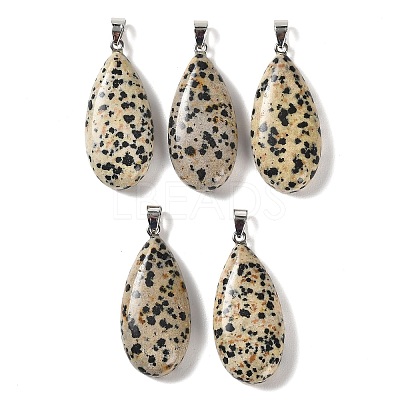 Natural Dalmatian Jasper Pendants GG-CBACB71-02P-12-1