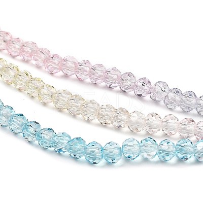 Transparent Painted Glass Beads Strands DGLA-A034-T1mm-A21-1