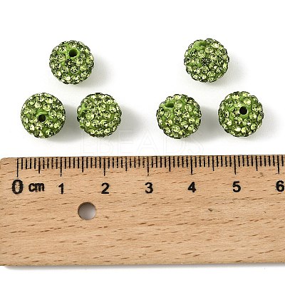 Handcraft DIY Polymer Clay Grade A Rhinestone Pave Disco Ball Beads X-RB-H258-10MM-214-1