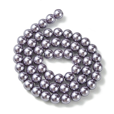 Eco-Friendly Dyed Glass Pearl Round Beads Strands HY-A008-8mm-RB116-1