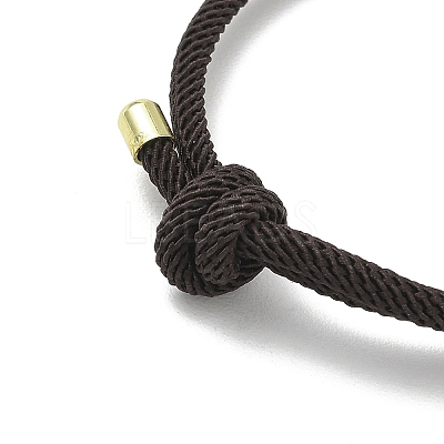 Adjustable Nylon Round Milan Cord Slider Bracelet Making FB-H001-01G-09-1
