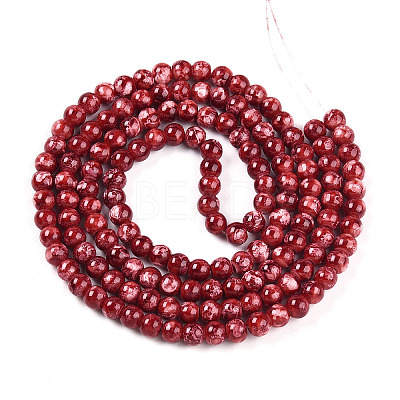 Baking Paint Glass Beads Strands DGLA-N003-6mm-A02-1