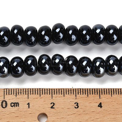 Glazed Porcelain Rondelle Beads PORC-Q001-01H-1