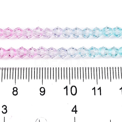 Gradient Color Baking Paint Glass Bead Strands X1-DGLA-A039-T2mm-A05-1