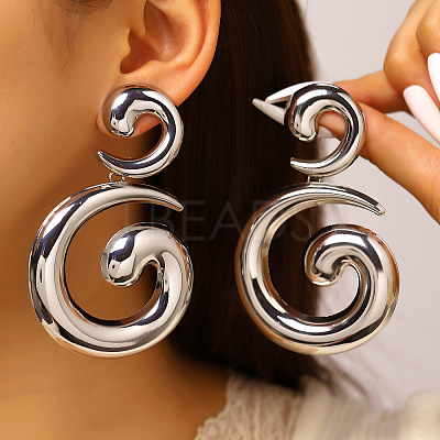 Iron Stud Dangle Earrings WGC8BC5-01-1