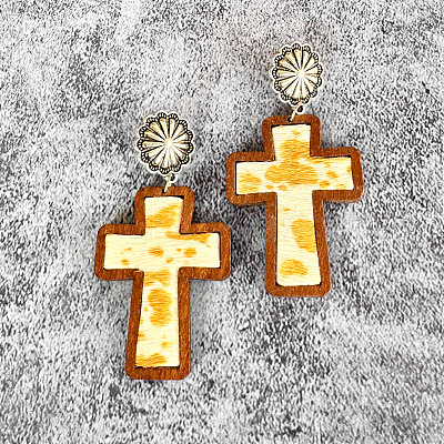 Easter Cross  Dangle Stud Earrings FS-WG862AE-05-1
