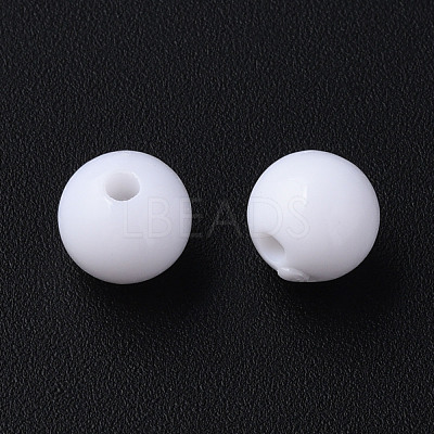 Opaque Acrylic Beads MACR-S370-C8mm-01-1