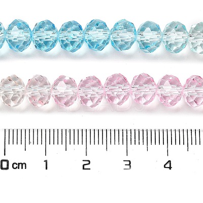 Transparent Painted Glass Beads Strands X1-DGLA-A034-T6mm-A21-1