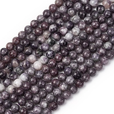 Natural Lepidolite Beads Strands G-G284-A02-8mm-1
