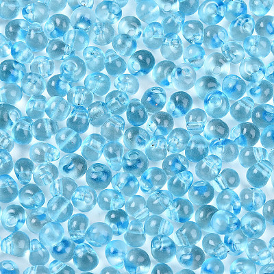 3/0 Baking Paint Glass Fringe Seed Beads SEED-A034-04G-1
