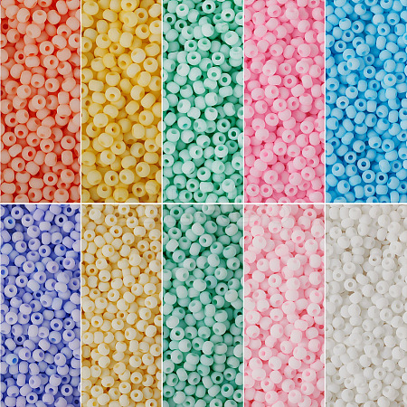  100g 10 Colors 12/0 Opaque Glass Seed Beads SEED-TA0001-05A-1