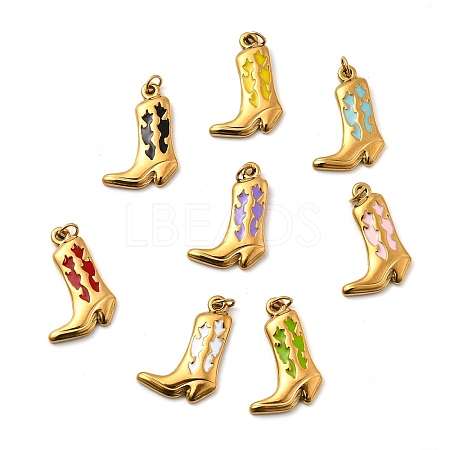 304 Stainless Steel Enamel Pendants STAS-B097-26G-02-1