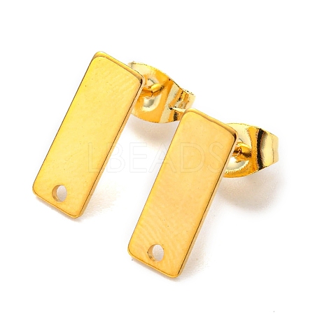 201 Stainless Steel Stud Earrings Finding STAS-B045-17G-1