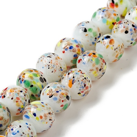 Handmade Lampwork Beads Strand LAMP-C008-02B-1