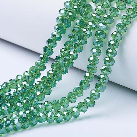 Electroplate Glass Beads Strands EGLA-A034-T4mm-A10-1
