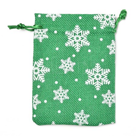 Christmas Themed Burlap Packing Pouches ABAG-L007-01A-01-1