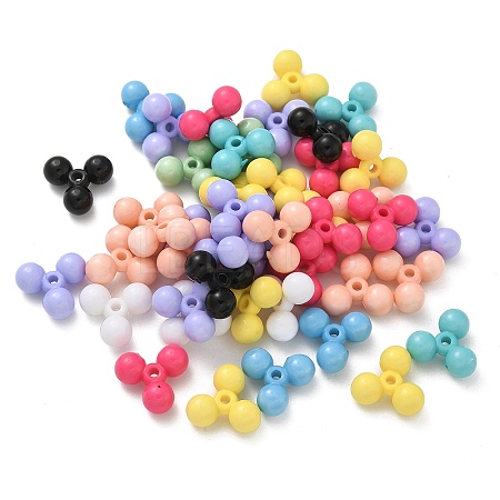 Opaque Acrylic Beads PACR-Q008-27-1