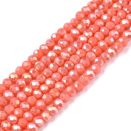 Electroplate Glass Beads Strands EGLA-A044-P1mm-B21-1