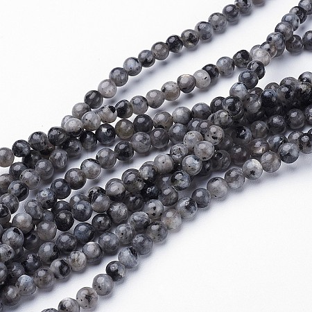 Natural Larvikite Beads Strands GSR3mmC128-1