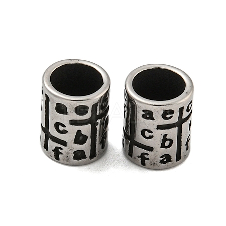 Column 304 Stainless Steel European Beads LS-STAS-E214-10AS-03-1