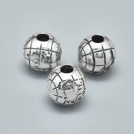 925 Sterling Silver European Beads STER-L060-28AS-1