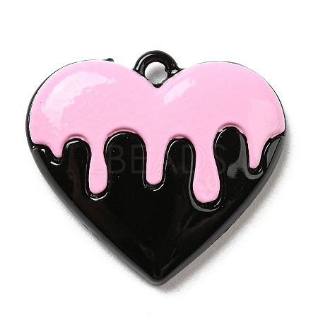 Spray Painted Alloy Pendants PALLOY-Z015-03EB-1