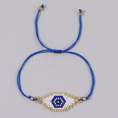 Bohemian Style Handmade Beaded Evil Eye Bracelet for Couples and Friends RR7314-2-1