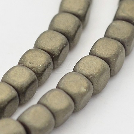 Cube Non-magnetic Synthetic Hematite Beads Strands X-G-D617-05-1