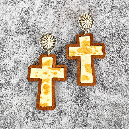 Easter Cross  Dangle Stud Earrings FS-WG862AE-05-1