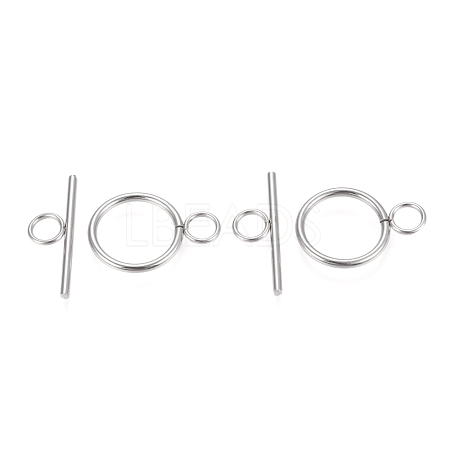 304 Stainless Steel Toggle Clasps X-STAS-F251-01P-1