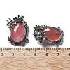 Cherry Quartz Glass Pendants G-H083-01AS-08-3