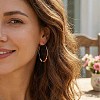 Bohemian Handmade Glass Seed Beads Hoop Earrings AM1646-4-2