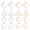 16Pcs 8 Style Alloy Hollow Pendants FIND-OC0001-36-2