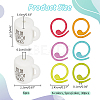 Cup with Word Food Grade Eco-Friendly Silicone Knitting Needle Stoppers DIY-NB0010-69-2