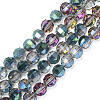 Transparent Electroplate Glass Beads Strands EGLA-N006-037-3