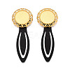 Alloy & Iron Bookmark Cabochon Settings PALLOY-N184-07G-1